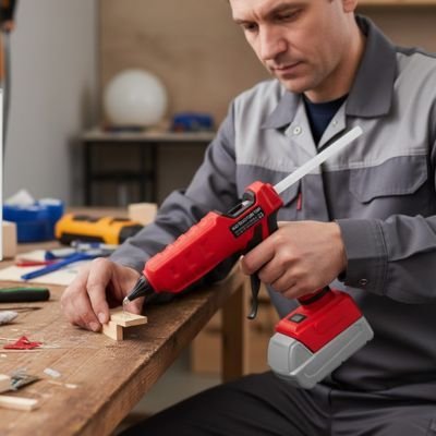 Pistolet à colle nomade utilisation extérieure sans câble