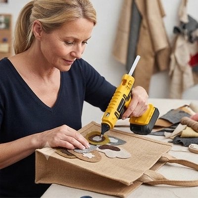 Pistolet à colle sans fil pour création sur tissu