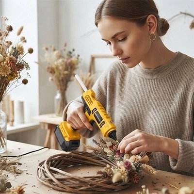 Pistolet à colle sans fil pour décoration florale artisanale