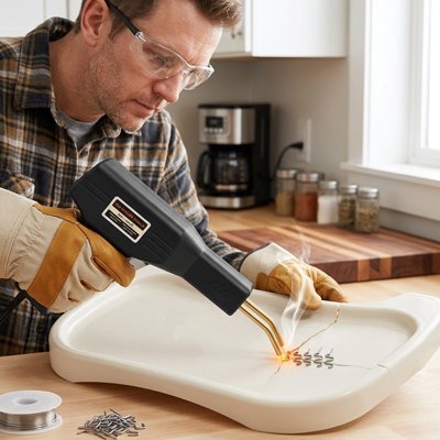 Pistolet à souder pour plastique - soudure agrafes sur plateau
