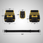 2 Porte outils identiques  Hauteur du 29.21cm, Largeur du bas 22.098cm, Largeur du Haut 19.05cm, Hauteur de la Pochette 11.43cm, Largeur 11.43cm, Le porte marteau 15.70cm, Lareur 11043cm,Ceinture Largeur 5.08, Longueur 133.35cm