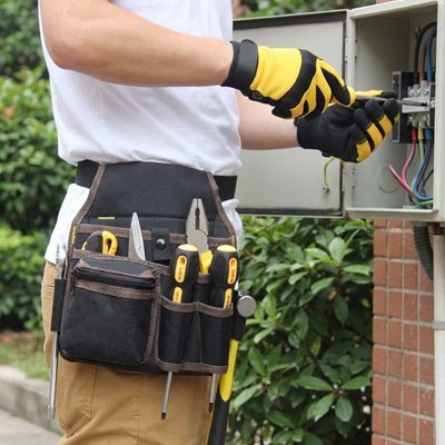 Porte-outils ceinture robuste avec multiples compartiments pour organisation professionnelle