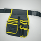 Porte-outils ceinture avec bordures jaunes - Poches zippées et porte-tournevis intégré