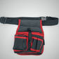 Porte-outils ceinture avec bordures rouges - Compartiments multiples pour outils de bricolage