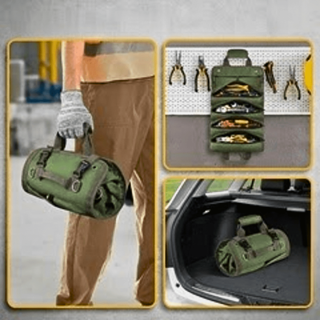Sac à outils enroulable portable transport facile

